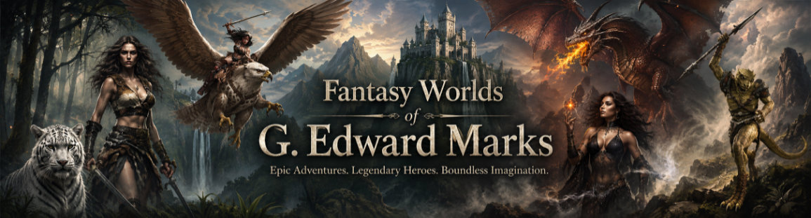 Banner announcing G. Edward Marks, Author of sci-fi and fanasy